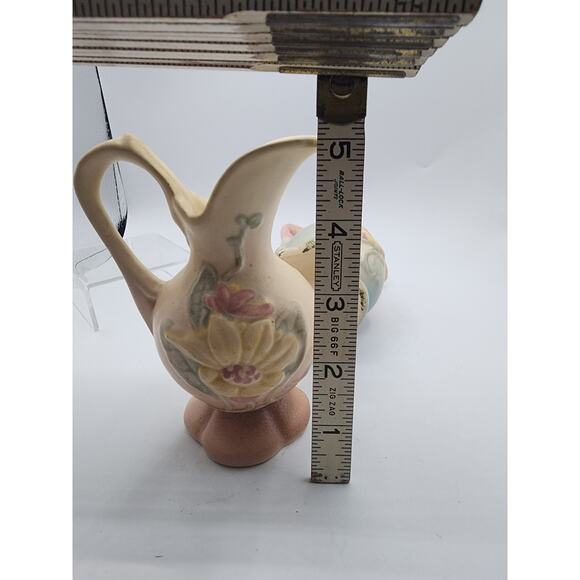 2 1940s Vintage Hull Pottery Ewer/Pitcher/Vases 5” Water Lilly - Picture 8 of 8